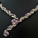 Asymmetric Wire Work/Wrapped Necklace