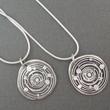 Solar System Wax Silver Seal Pendant