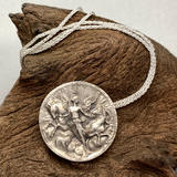 Aurora Goddess of Dawn Large Patinated Pendant