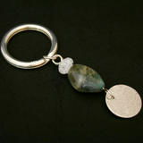Labradorite Sterling Silver Gemstone Keyring/Keychain