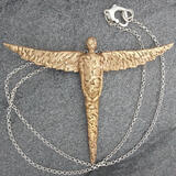 SOLD. Angel Goddess Bronze Textured Pendant