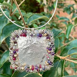 SOLD. Texture Silver Square Pendant