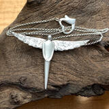 Contemporary Silver Angel with Outstretched Wings