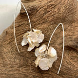 Petal Pearl Cluster Swing Earrings