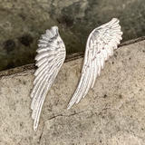 Angel Wing Climber Stud Earrings