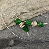 Chrome Diopside Stacking Threader Earrings