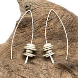 SOLD. Disc Nugget Silver Threaders