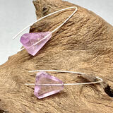 Pink Amethyst Threader Earrings
