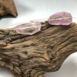 Oval Pink Amethyst Threaders