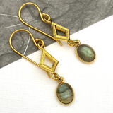 SOLD. Gold Vermeil Labradorite Earrings