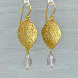 Amethyst Gold Vermeil Filigree Earrings 