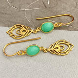 Green Chalcedony Vermeil Earrings
