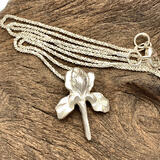 Silver Iris Pendant