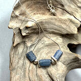 Raw Kyanite Silver Necklace