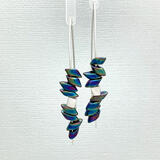 Silver threaders in peacock colours