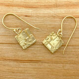 Little Square Gold Vermeil Earrings
