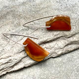 SOLD. Orange Red Agate Earrings