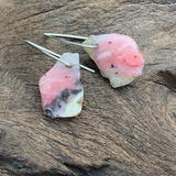 SOLD. Pink Opal Earrings