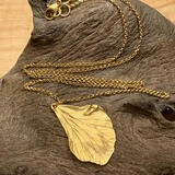 Hibiscus Petal Necklace in gold vermeil