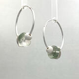Moss Agate Hoop Earrings