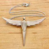 Contemporary Bronze Angel Outstretched Wings