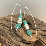 Apatite Silver Threader Earrings