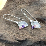 Lily Gemstone  Silver Earrings