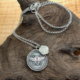 Bee Flower Wax Seal Pendant