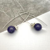 Charoite Sterling Silver Earrings