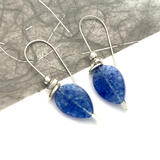 Blue Quartz Silver Earrings