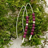 Ruby Silver Threader Earrings