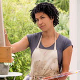 Jenny at work in the studio