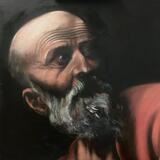 Study from Caravaggio, “The Inspiration of Saint Matthew”