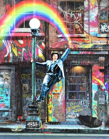 Graffiti in the Rain