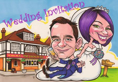 Wedding Invitation Caricature 2012