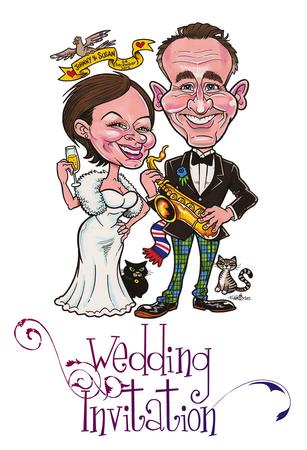 Wedding Invitation Caricature