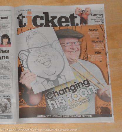 Ford Kiernan Newspaper Caricature