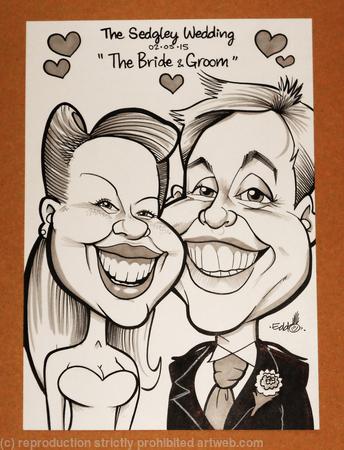 Bride and Groom Caricature