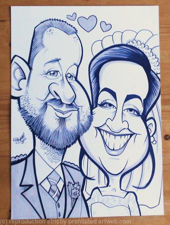 Wedding Couple Caricature