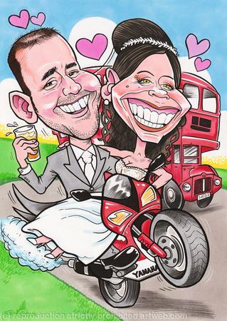 Biker Bride and Groom 