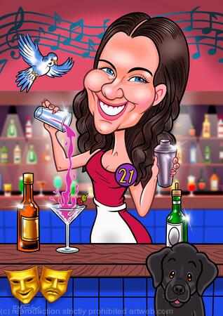 21st Birthday Caricature