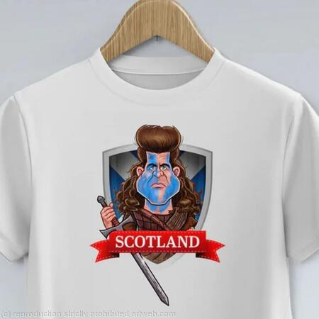 Scotland The Brave - Wallace Shield T Shirt