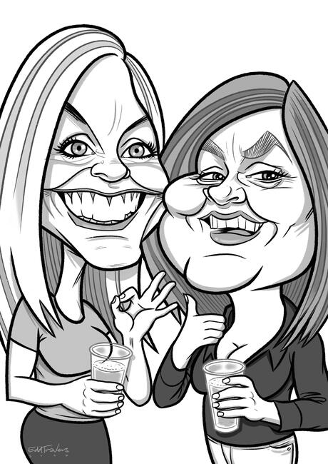 Friends Caricature - Option 1 sample