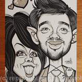 Live Style Wedding Gift caricature