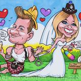 Cammy and Caroline Caricature