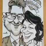 Siobhan and Chris Wedding Caricature