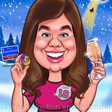 18th Birthday Gift Caricature