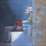 Daisies with orange chair