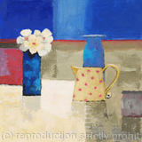 Yellow jug with pink spots