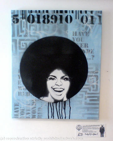 Funky Afro stencil